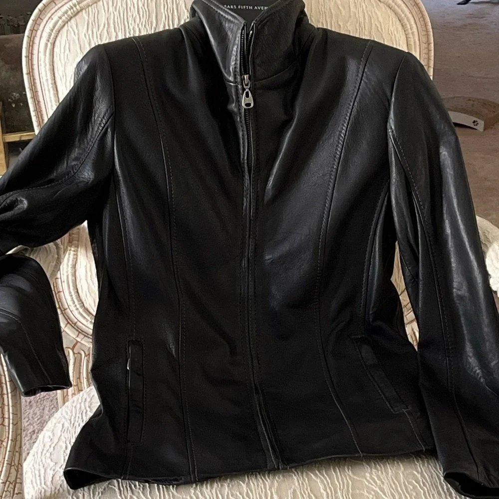 100% Lambskin Moto Jacket, Marc New York by Andrew Marc Black BNWOT